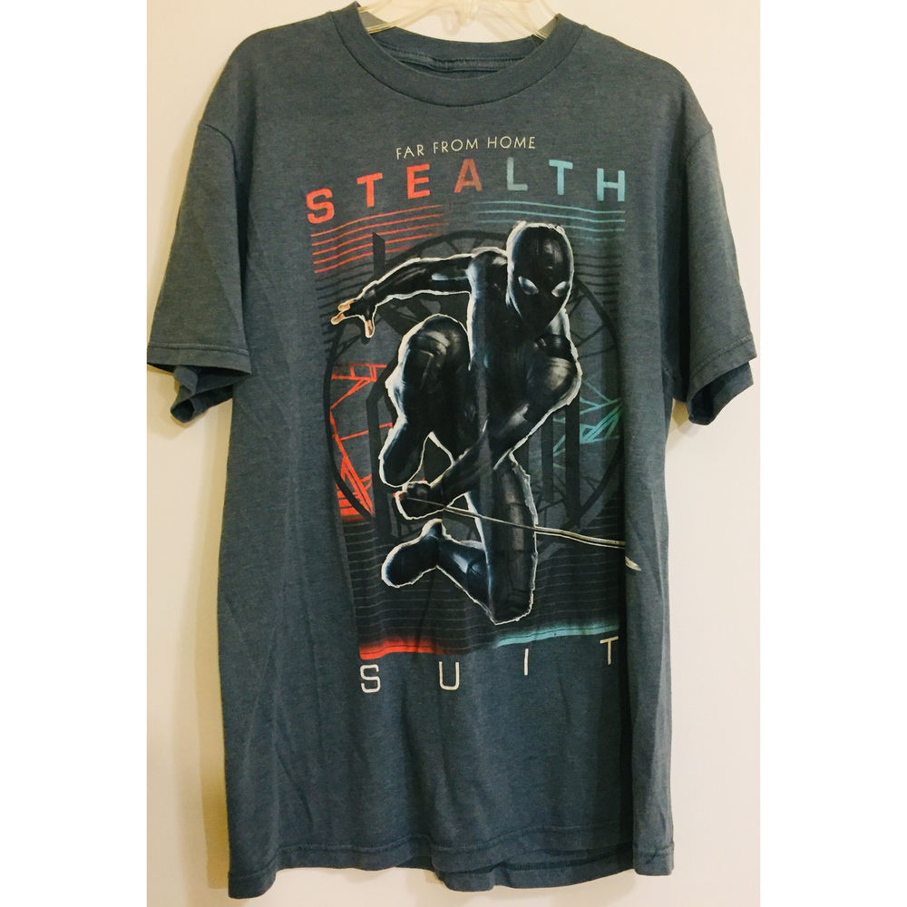 Marvel Comics Spider-Man Stealth Suit t-shirt Men's Size M Night Monkey!